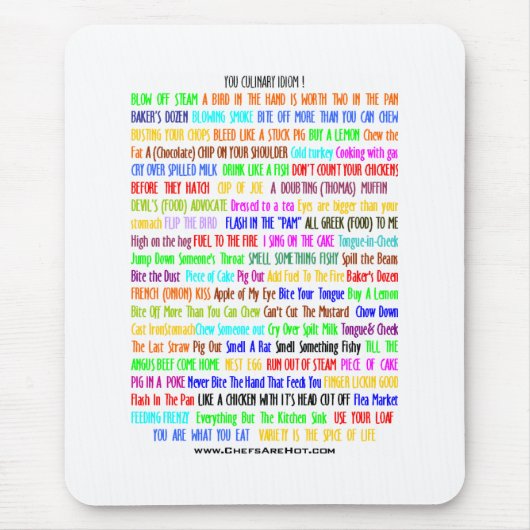 SIE KULINARISCHES IDIOM MOUSEPAD (Vorne)