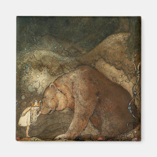 „Sie küsste den Bären“ von John Bauer Magnet
