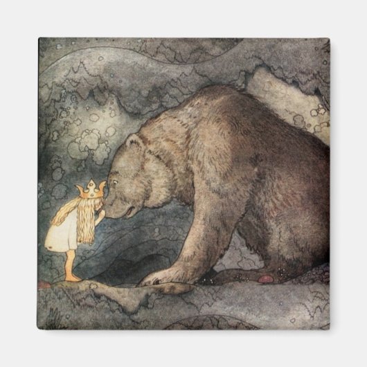 Sie küsste die Bärennase Magnet (Vorne)