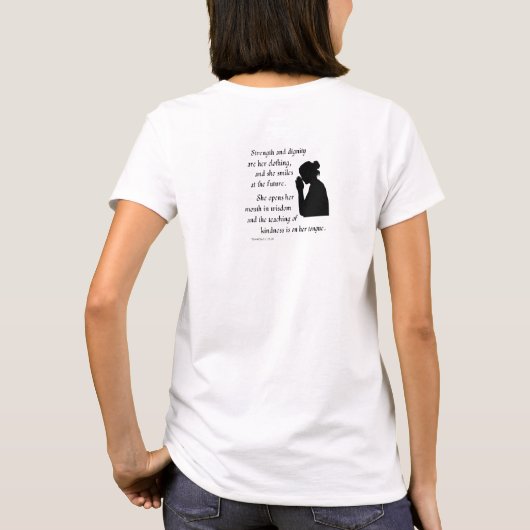 Sie lächelt über die Zukunft T-Shirt (Rückseite)