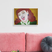 Sie lachte leinwanddruck (Insitu (Wohnzimmer))