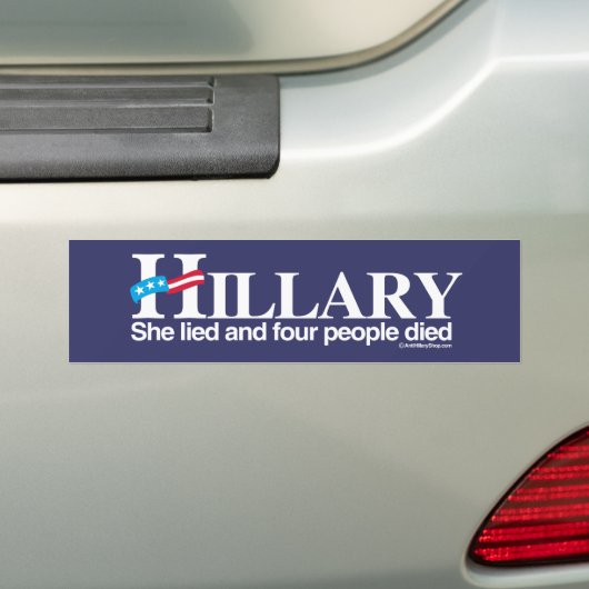 Sie lag und vier Leute starben - Anti-Hillary - Autoaufkleber (Auf Auto)