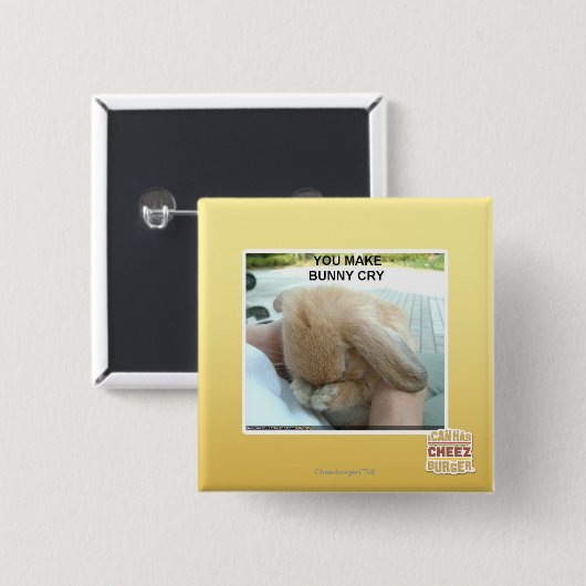 Sie lassen Häschen schreien Button (Vorne & Hinten)