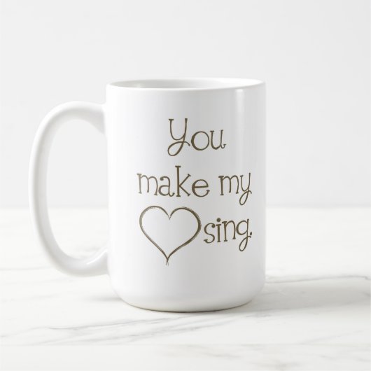 Sie lassen mein Herz Tasse singen (Links)