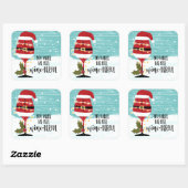 Sie lassen mich einen Weihnachtswein trinken und l Quadratischer Aufkleber (Blatt)