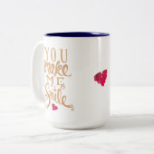 Sie lassen mich lächeln - Kaffee-Tasse Zweifarbige Tasse (Vorderseite Links)
