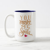 Sie lassen mich lächeln - Kaffee-Tasse Zweifarbige Tasse (Links)