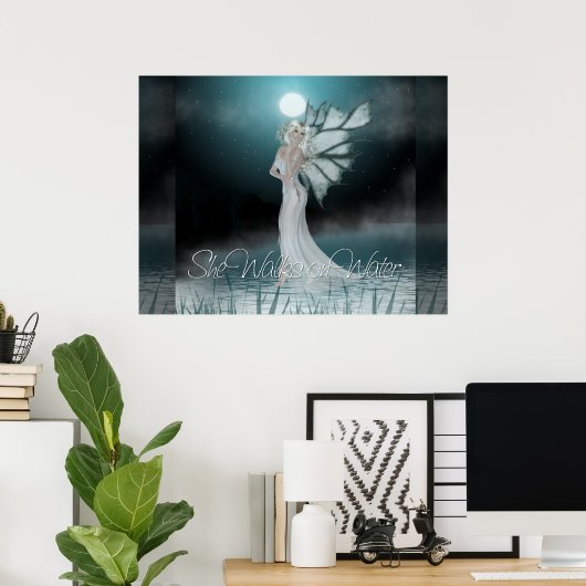 Sie läuft auf Wasser 2 - Fantasy Print Poster (Heimbüro)