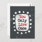 Sie leben nur einmal YOLO Postkarte (Vorne/Hinten)