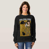 SIE LEBTE JE NACH CAT-MAMA-T - SHIRT GLÜCKLICH (Vorne ganz)