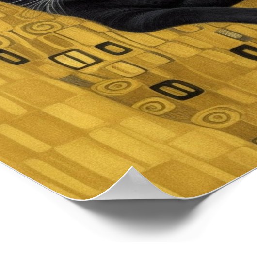 SIE LEBTE JE NACH KATZPOSTER GLÜCKLICH. POSTER (Ecke)