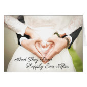 "Sie lebten glücklich immer nach" Hochzeitskarte (Vorderseite (Horizontal))