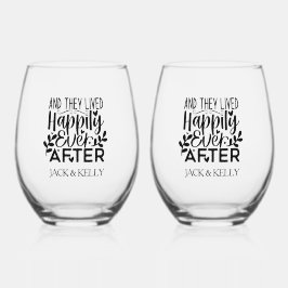 Sie lebten glücklich immer nach weinglas ohne stiel