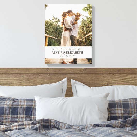 Sie lebten glücklich, je nachdem, wie die Hochzeit Leinwanddruck (Insitu (Schlafzimmer))