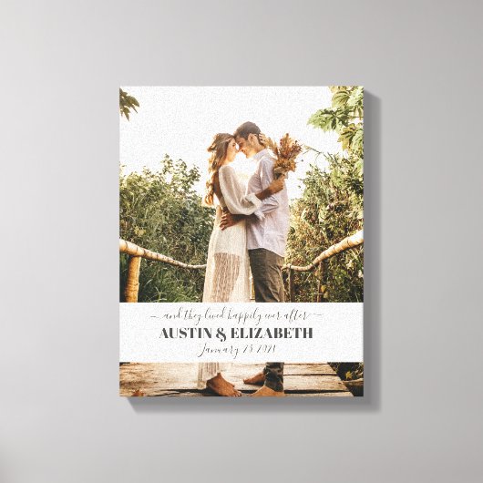 Sie lebten glücklich, je nachdem, wie die Hochzeit Leinwanddruck (Vorderseite)