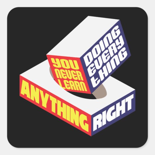 SIE LERNEN NIE ETWAS - Funny Stickers (Vorderseite)