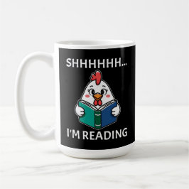 Sie lese gerade Buch Reading Chicken Book Lover Kaffeetasse