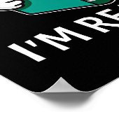 Sie lese gerade Buch Reading Chicken Book Lover Poster (Ecke)