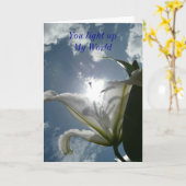 Sie leuchten meine Welt auf Karte (Gelbe Blume)