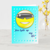 Sie leuchten meinem Leben Karte (Gelbe Blume)