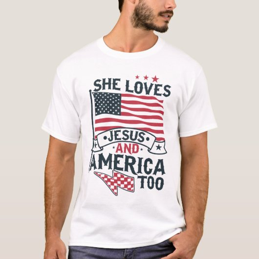Sie Liebe Jesus Amerika T-Shirt (Vorderseite)