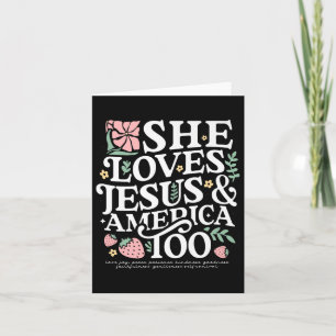 Sie Liebe Jesus & Amerika Christlich 4. Juli S Karte