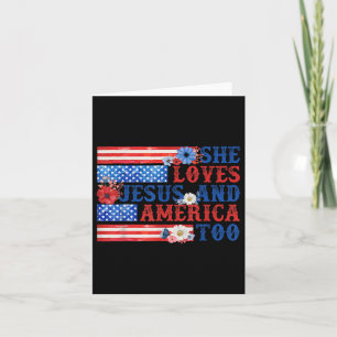 Sie Liebe Jesus und Amerika zu Christliche Flagge Karte