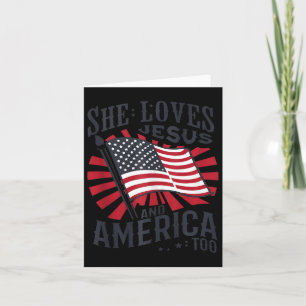 Sie Liebe Jesus und Amerika zu US-Flagge 4. Ju Karte