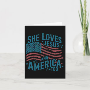 Sie Liebe Jesus und Amerika zu US-Flagge 4. Ju Karte