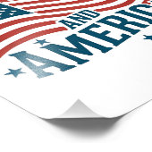 Sie Liebe Jesus und Amerika zu USA Flag 4. Fotodruck (Ecke)