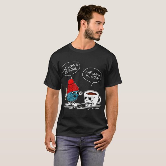 Sie Liebe mir mehr Crochgarn und Kaffee-Funny Cr T-Shirt (Vorne ganz)