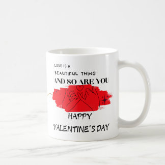 Sie + Liebe = schön: Valentinstag Sake Kaffeetasse