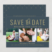 Sie Liebe uns EDITABLE COLOR Save the Date Karte (Vorne/Hinten)