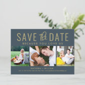 Sie Liebe uns EDITABLE COLOR Save the Date Karte (Stehend Vorderseite)