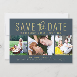 Sie Liebe uns EDITABLE COLOR Save the Date Karte