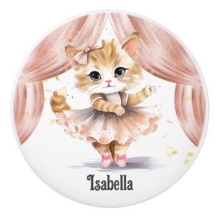 Sie Lieben Ballettschuhe Namenszieherin zu tanzen Keramikknauf