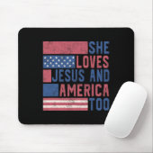 Sie Lieben Jesus und Amerika zu 4. Juli Patrio Mousepad (Mit Mouse)
