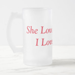 Sie Lieben meine Liebe des Bart-I ihre Mattglas Bierglas