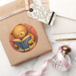 Sie lieben - Niedlicher Bärenrundkleber Runder Aufkleber