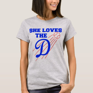 Sie liebt Baseball | Lustiges Retro-Sportgeschenk T-Shirt