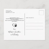 Sie liebt ihre erste moderne Verlobung für Hunde a Ankündigungspostkarte (Rückseite)