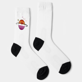 Sie liebt ihre lesbische Sunset-Flagge Socken