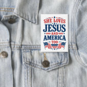 Sie liebt Jesus und Amerika auch Button (Insitu)
