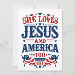 Sie liebt Jesus und Amerika auch Einladung