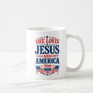 Sie liebt Jesus und Amerika auch Kaffeetasse