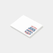 Sie liebt Jesus und Amerika auch Post-it Klebezettel (angewinkelt)