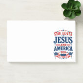 Sie liebt Jesus und Amerika auch Post-it Klebezettel (Büro)