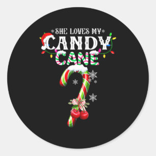 Sie liebt meinen Candy Cane, ich mag ihr Pfeffermi Runder Aufkleber