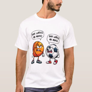 Sie liebt mich mehr Bysketbyll Fußball Für Frauen  T-Shirt