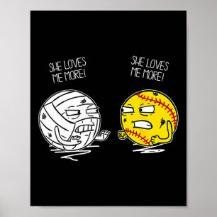 Sie liebt mich mehr Volleyll Softll Poster